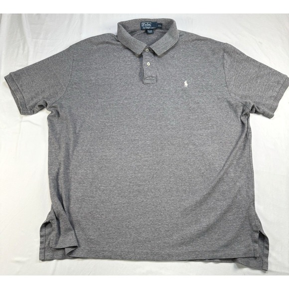 Polo Ralph Lauren Mens Size 2XL Gray Pony Polo Shirt  Casual Short Sleeve - Picture 3 of 7